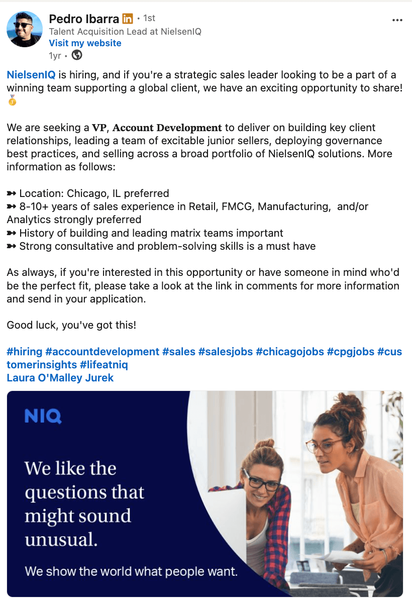 NIQ employer brand
